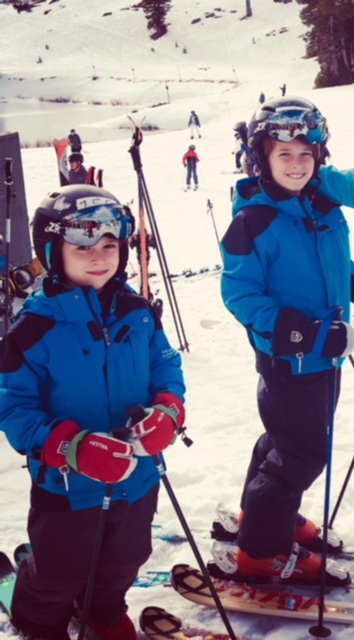 Alec and Adrian, ski racers