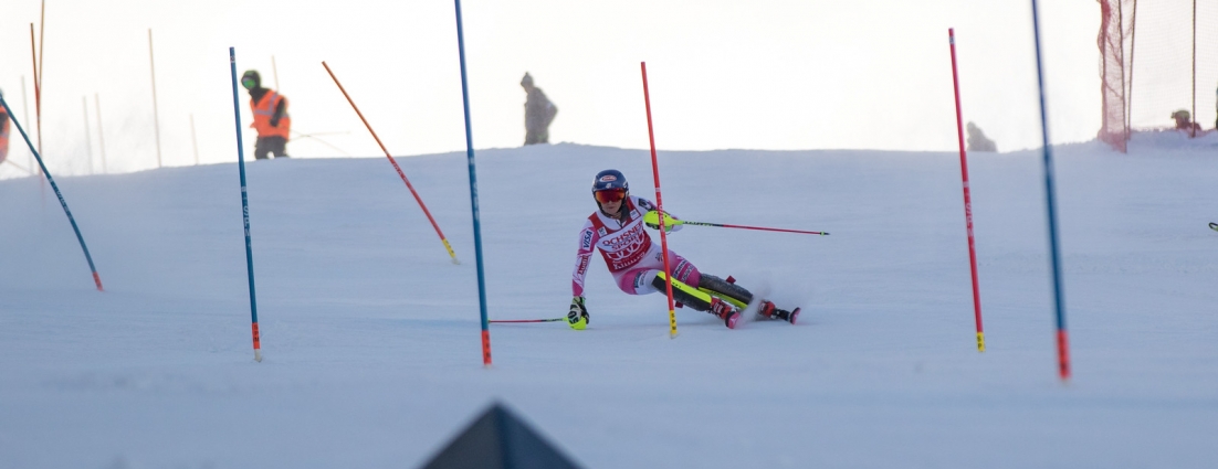 Mikaela racing at Killington (Reese Brown)