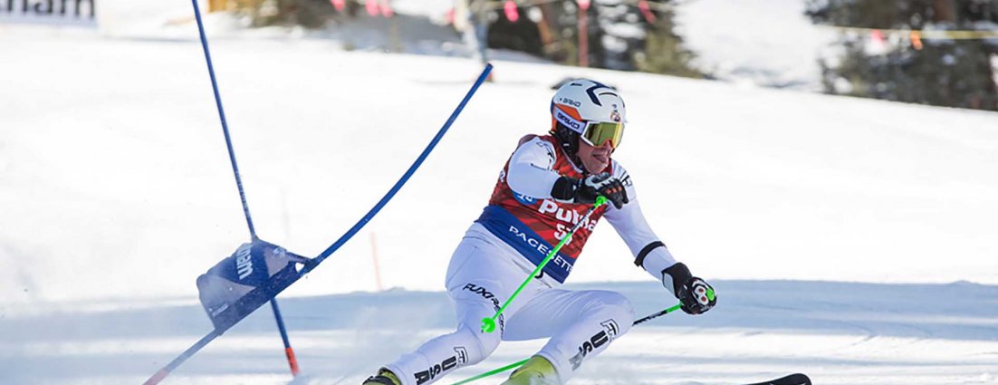 Masters racer Franz Fuchsberger gets a handicap at NASTAR’s 2015 national pacesetting trials (credit: Dave Camera/NASTAR). Masters racer Franz Fuchsberger gets a handicap at NASTAR’s 2015 national pacesetting trials (credit: Dave Camera/NASTAR).