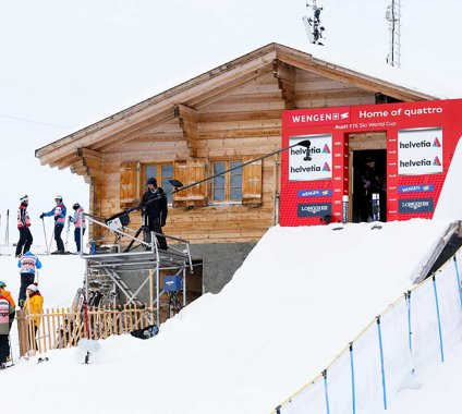 Ski Racing Re-Defined, some start huts are actual houses! 