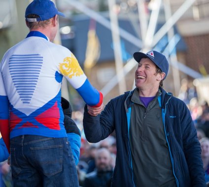Marco Sullivan sharing the stoke of alpine racing