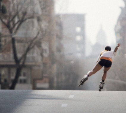 NASTAR roller blading